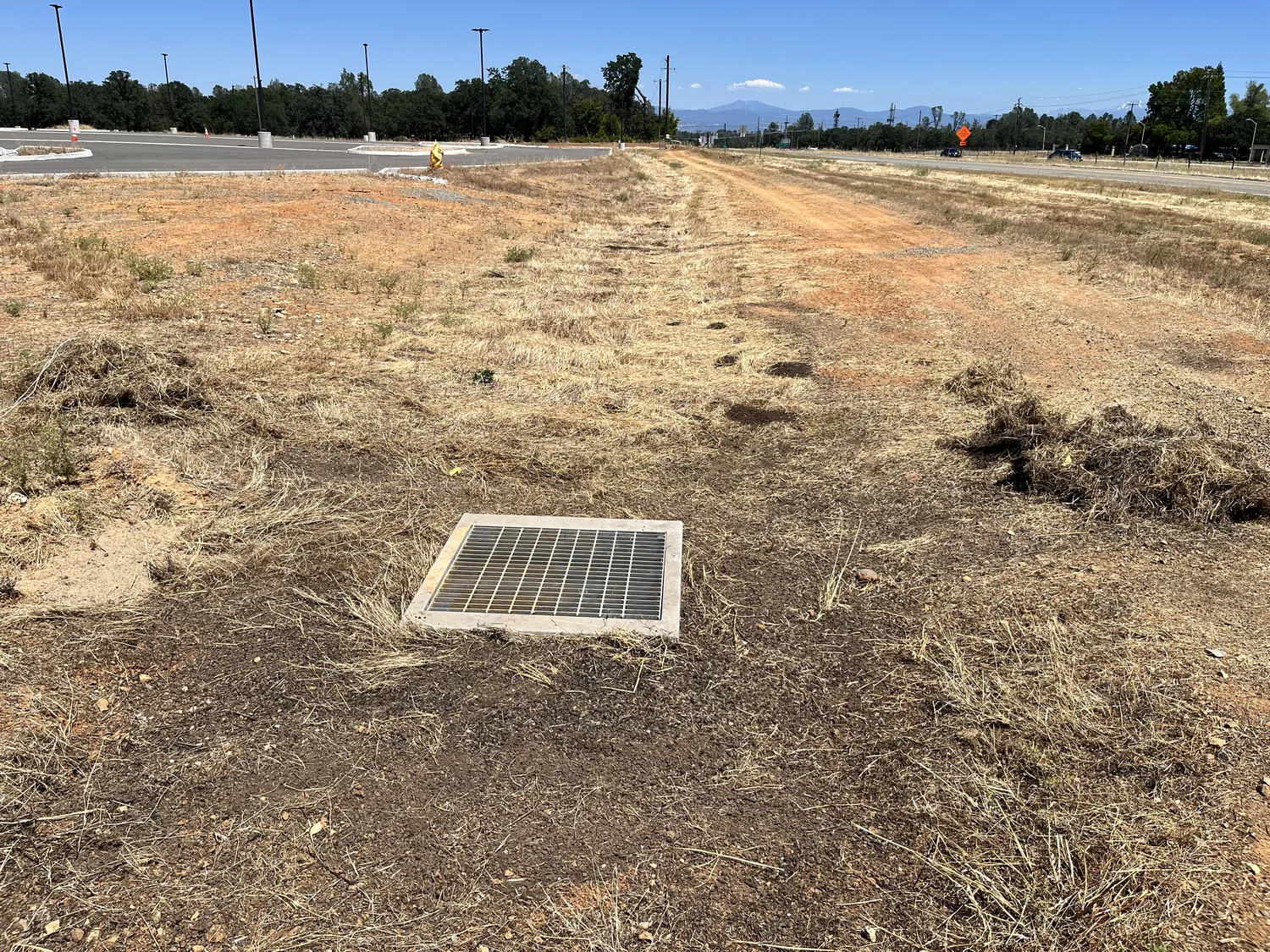 Commercial lot cut down with drainage kept clear